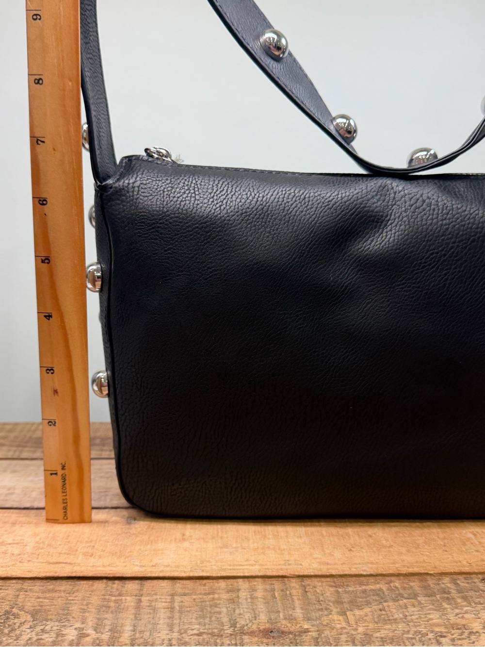 Universal Thread Black Shoulder Bag with Silver Stud Accents - Picture 11 of 14